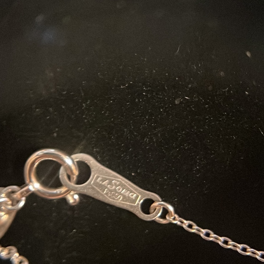Hallmark Pt850 necklace and Pt900 pendant Genuine Natural Diamond .213 & .04 - Picture 5 of 11